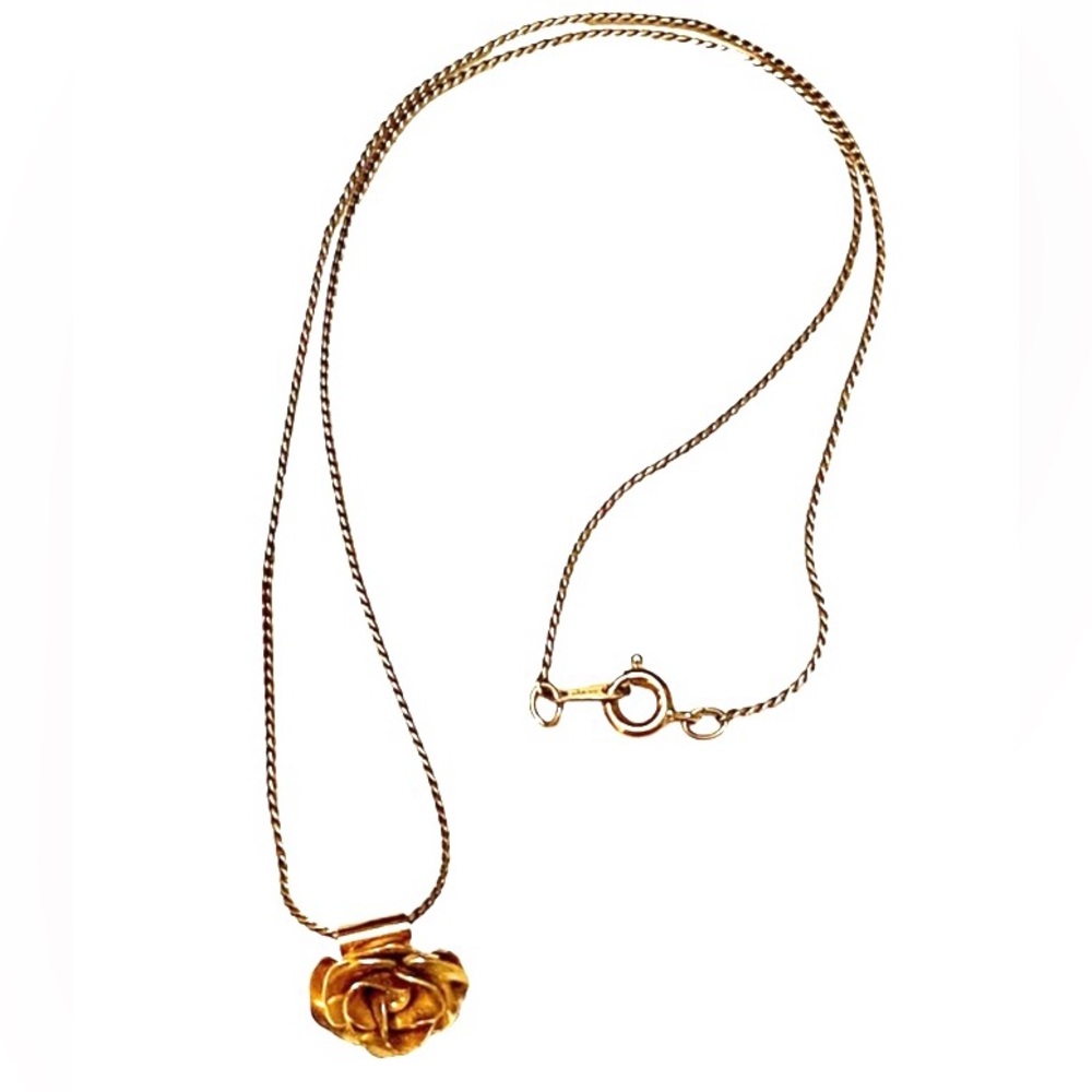 14k GF ROSE necklace Chain Vintage